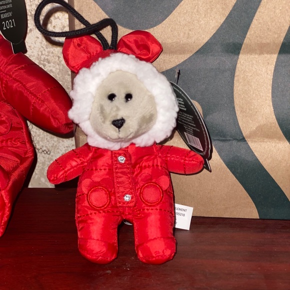 Starbucks 2021 Bearista bear, Bearista ornament & cold cup ornament - Picture 3 of 5